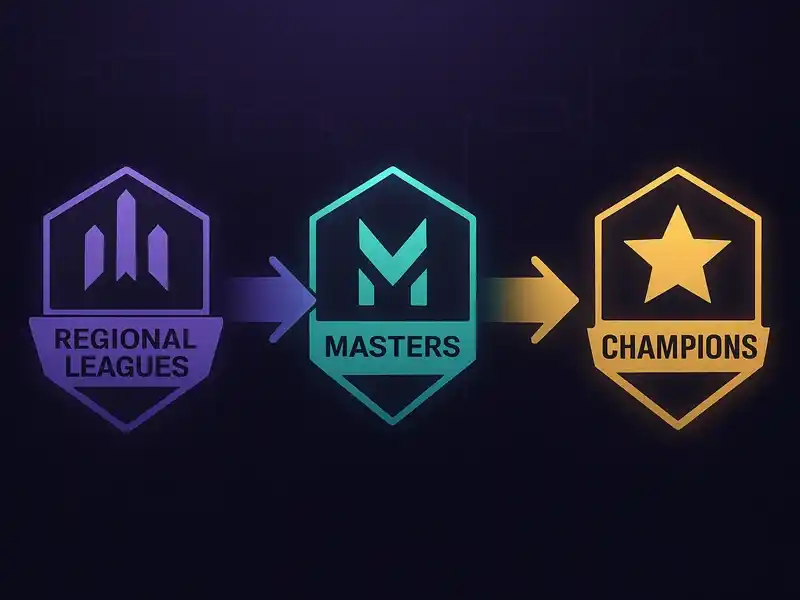 VCT tournament structure showing Regional Leagues, Masters, and Champions stages
